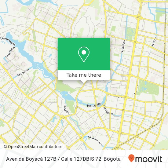 Mapa de Avenida Boyacá 127B / Calle 127DBIS 72