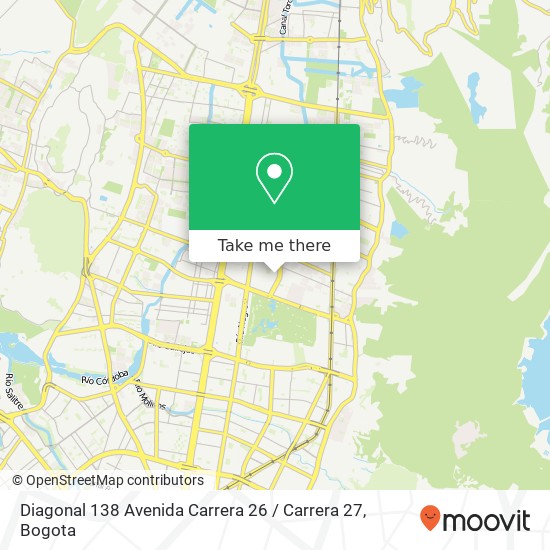 Mapa de Diagonal 138 Avenida Carrera 26 / Carrera 27