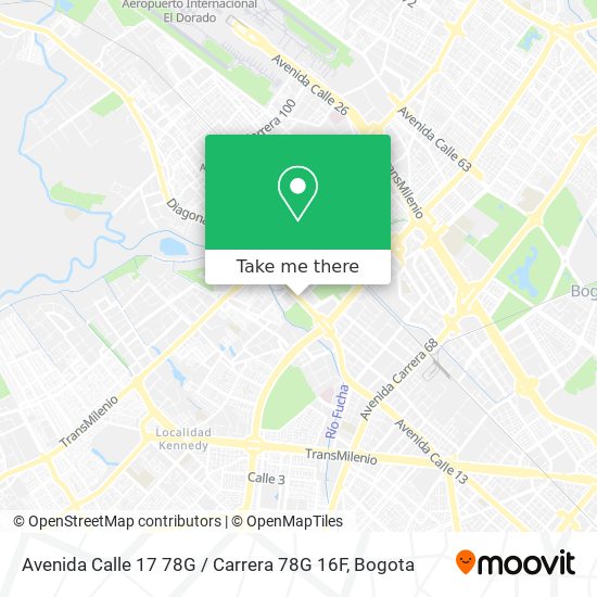 Mapa de Avenida Calle 17 78G / Carrera 78G 16F