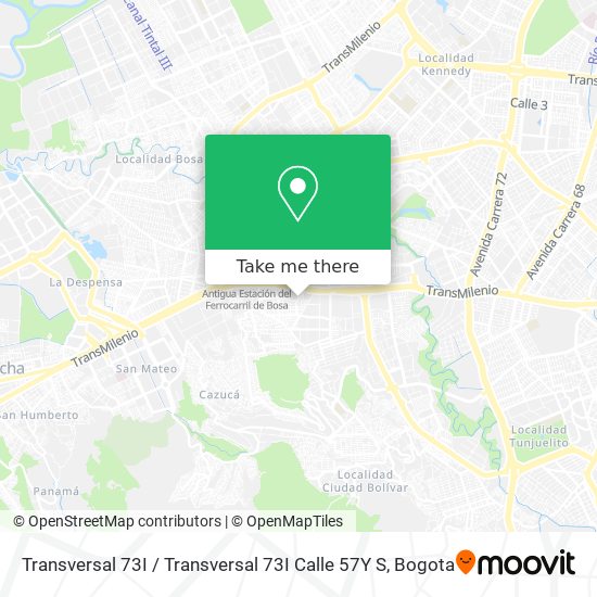 Mapa de Transversal 73I / Transversal 73I Calle 57Y S