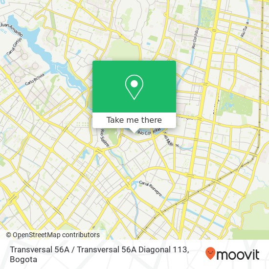 Mapa de Transversal 56A / Transversal 56A Diagonal 113