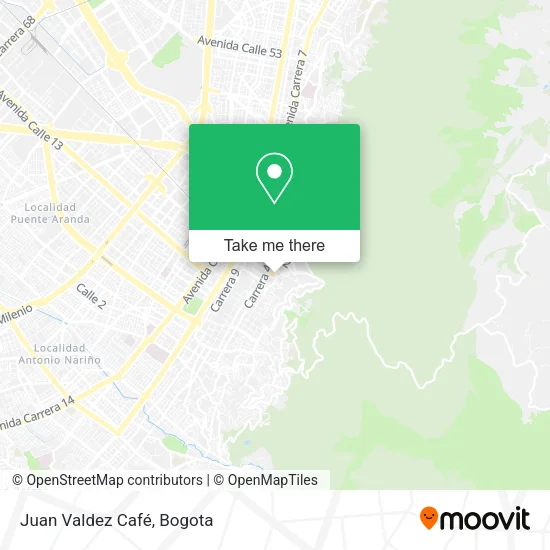 Juan Valdez Café map