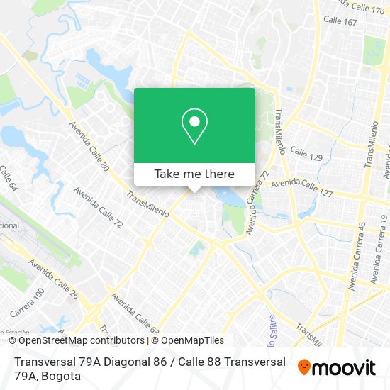 Transversal 79A Diagonal 86 / Calle 88 Transversal 79A map