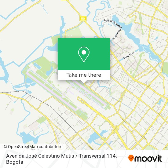 Avenida José Celestino Mutis / Transversal 114 map