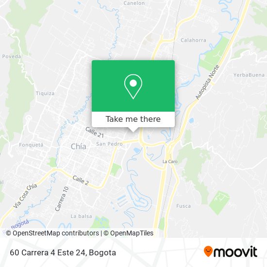Mapa de 60 Carrera 4 Este 24