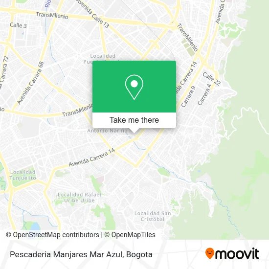 Mapa de Pescaderia Manjares Mar Azul