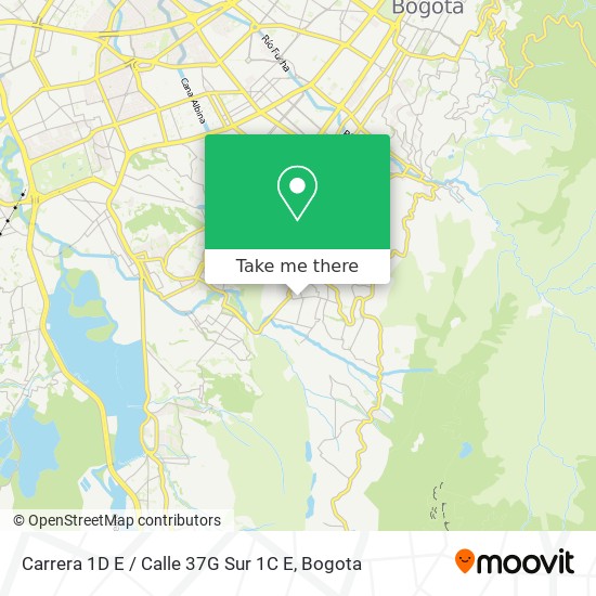 Mapa de Carrera 1D E / Calle 37G Sur 1C E
