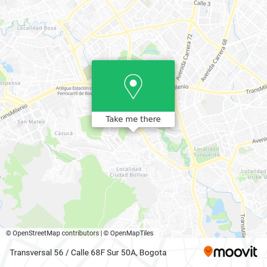 Transversal 56 / Calle 68F Sur 50A map