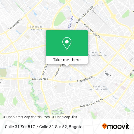 Calle 31 Sur 51G / Calle 31 Sur 52 map