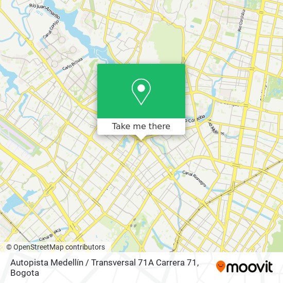 Autopista Medellín / Transversal 71A Carrera 71 map