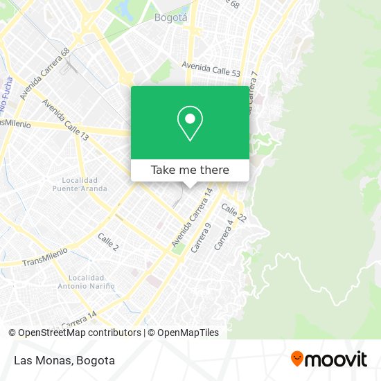 Las Monas map