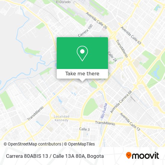 Carrera 80ABIS 13 / Calle 13A 80A map
