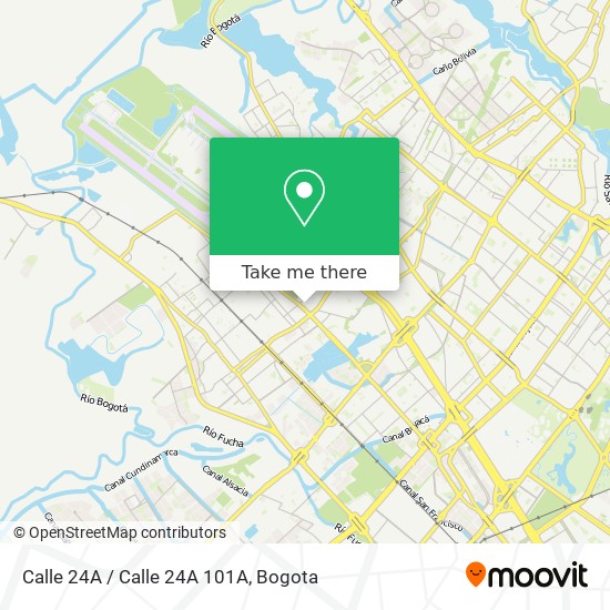 Calle 24A / Calle 24A 101A map