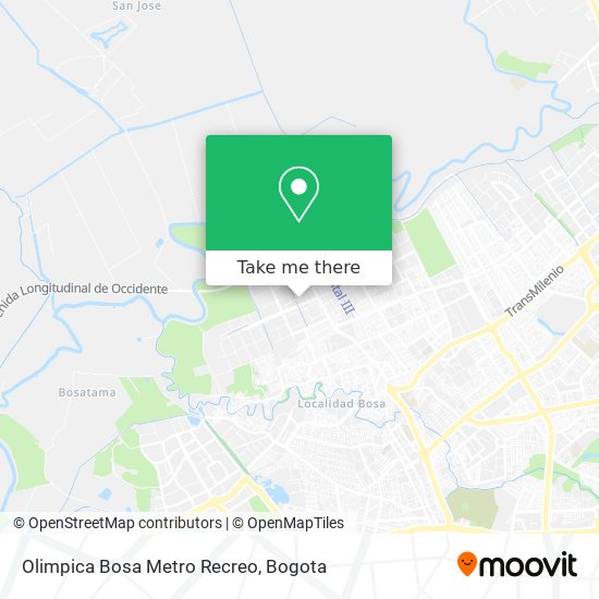 Olimpica Bosa Metro Recreo map
