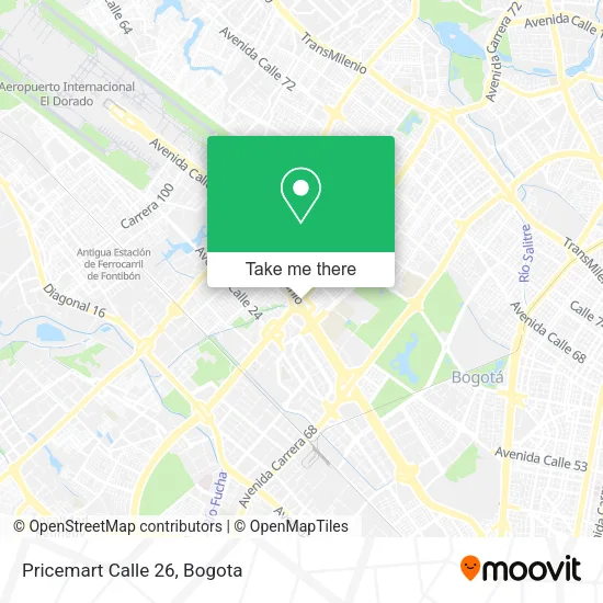 Mapa de Pricemart Calle 26