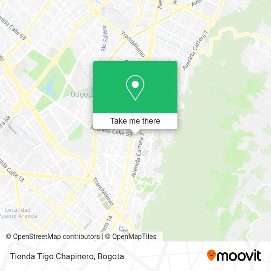 Tienda Tigo Chapinero map