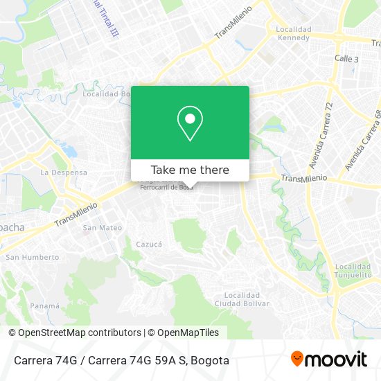 Mapa de Carrera 74G / Carrera 74G 59A S