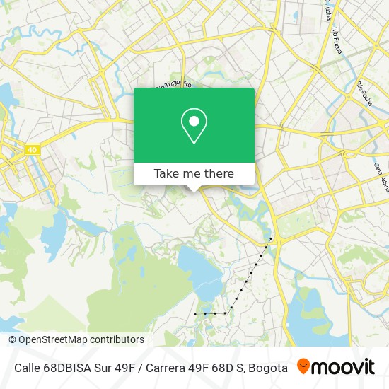 Mapa de Calle 68DBISA Sur 49F / Carrera 49F 68D S
