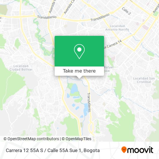 Carrera 12 55A S / Calle 55A Sue 1 map