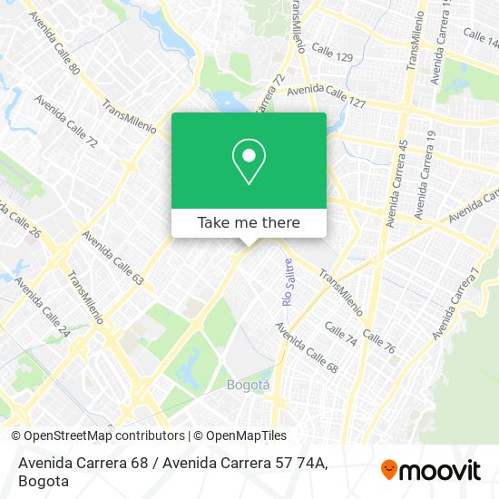 Avenida Carrera 68 / Avenida Carrera 57 74A map