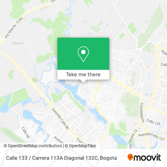 Calle 133 / Carrera 113A Diagonal 132C map