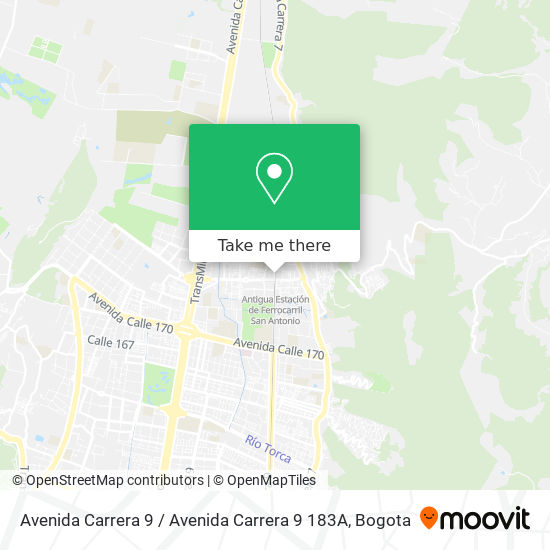 Mapa de Avenida Carrera 9 / Avenida Carrera 9 183A