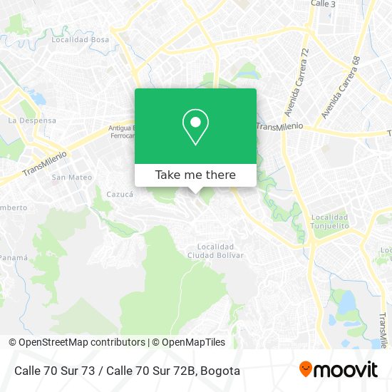 Calle 70 Sur 73 / Calle 70 Sur 72B map