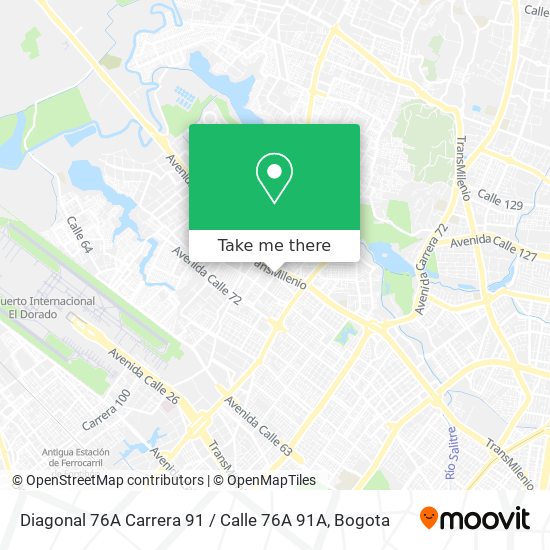 Diagonal 76A Carrera 91 / Calle 76A 91A map