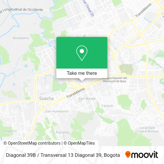 Diagonal 39B / Transversal 13 Diagonal 39 map