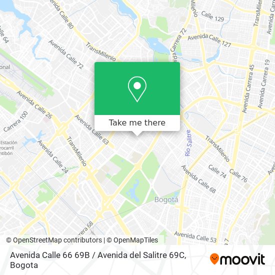 Mapa de Avenida Calle 66 69B / Avenida del Salitre 69C