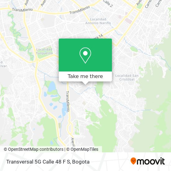 Mapa de Transversal 5G Calle 48 F S