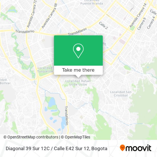 Mapa de Diagonal 39 Sur 12C / Calle E42 Sur 12