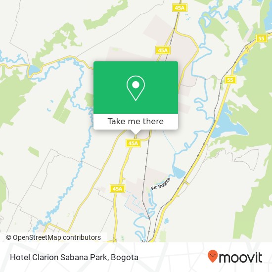 Hotel Clarion Sabana Park map