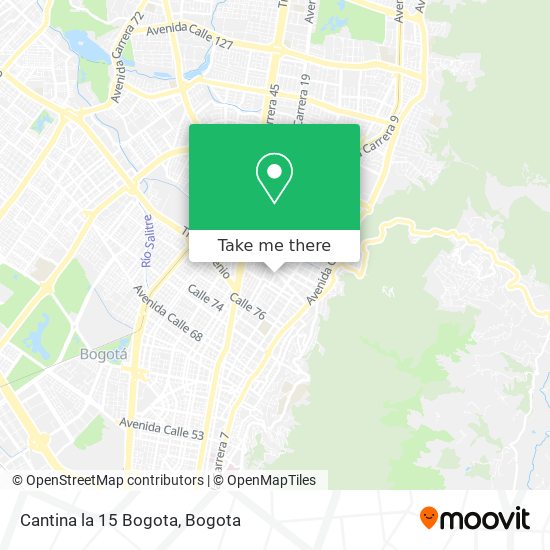 Cantina la 15 Bogota map