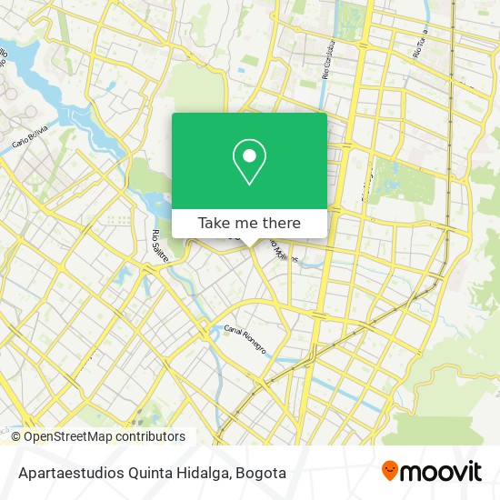 Apartaestudios Quinta Hidalga map