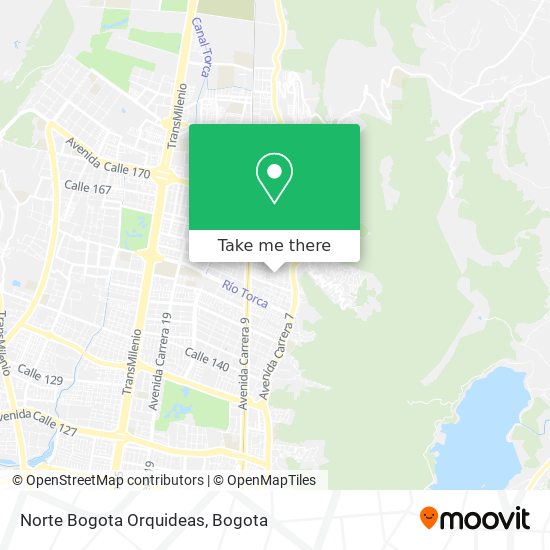 Norte Bogota Orquideas map