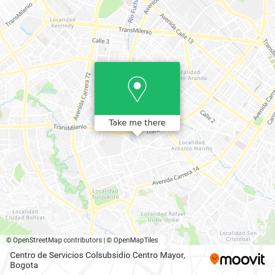 Centro de Servicios Colsubsidio Centro Mayor map