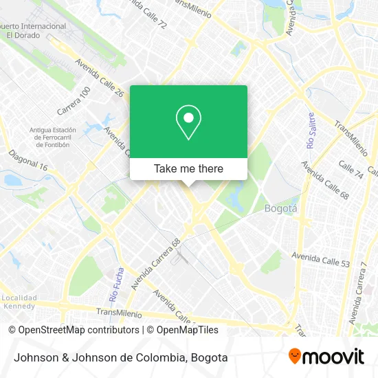 Johnson & Johnson de Colombia map