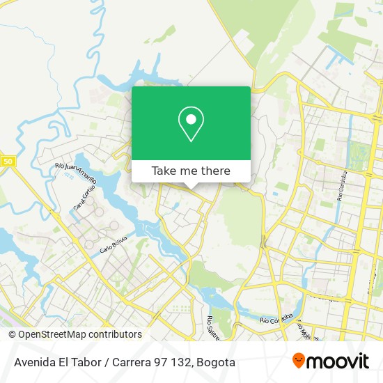 Mapa de Avenida El Tabor / Carrera 97 132