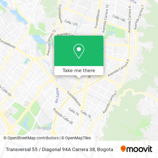 Mapa de Transversal 55 / Diagonal 94A Carrera 38