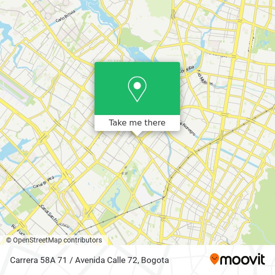 Carrera 58A 71 / Avenida Calle 72 map