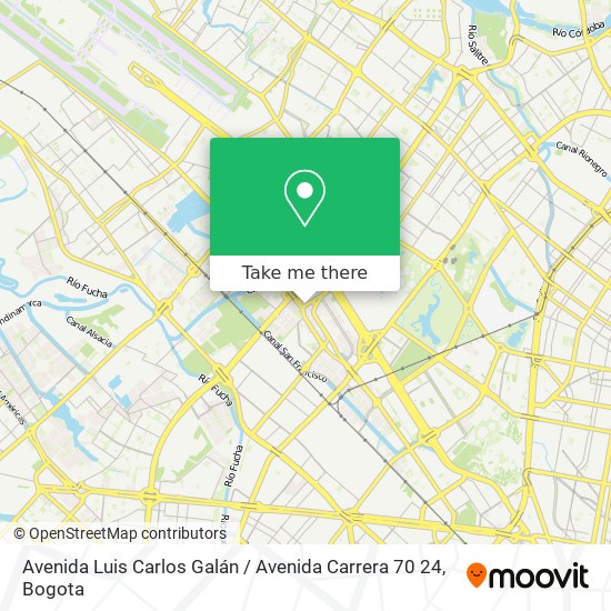 Mapa de Avenida Luis Carlos Galán / Avenida Carrera 70 24