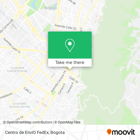 Mapa de Centro de EnvíO FedEx