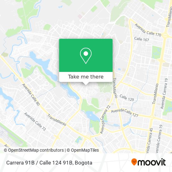 Mapa de Carrera 91B / Calle 124 91B