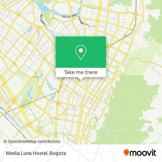 Media Luna Hostel map