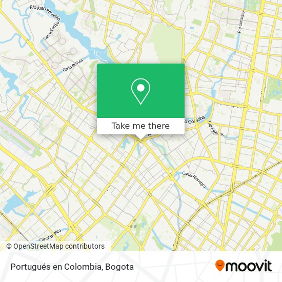 Portugués en Colombia map