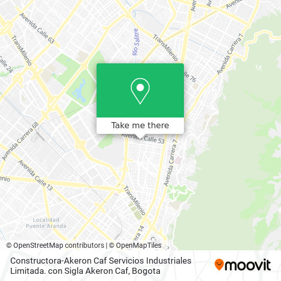 Constructora-Akeron Caf Servicios Industriales Limitada. con Sigla Akeron Caf map
