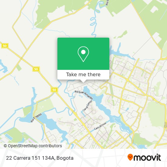 22 Carrera 151 134A map