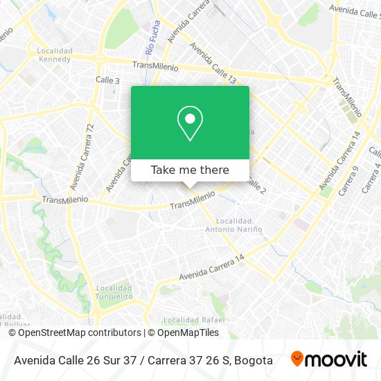 Avenida Calle 26 Sur 37 / Carrera 37 26 S map