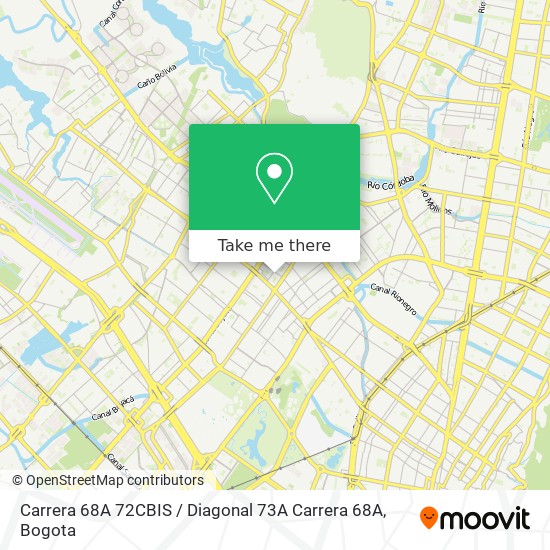 Mapa de Carrera 68A 72CBIS / Diagonal 73A Carrera 68A